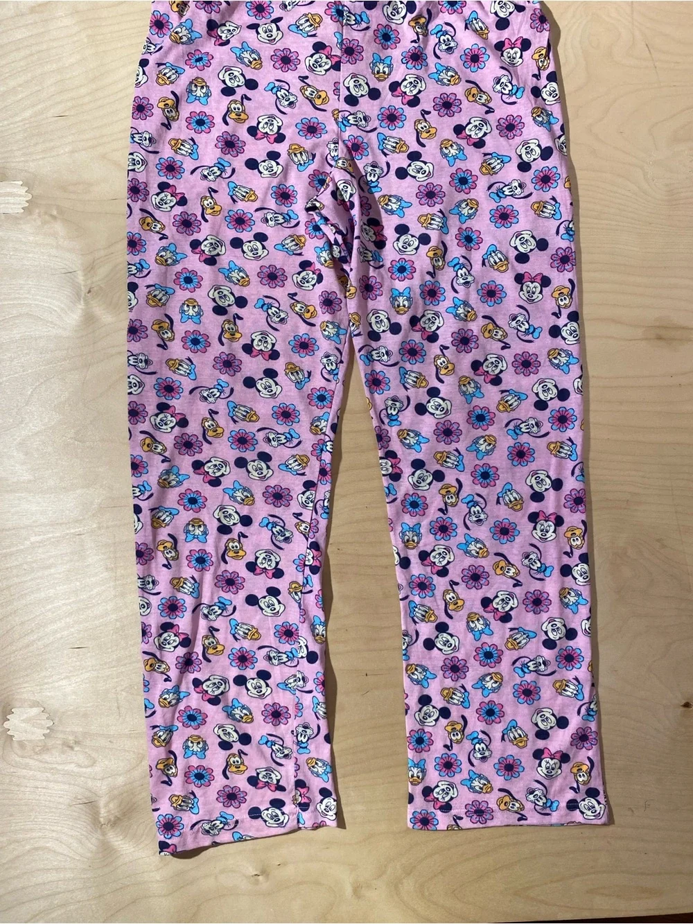 Disney Pink Character Floral Pajama Bottoms Large (RI) - Picture 7 of 8
